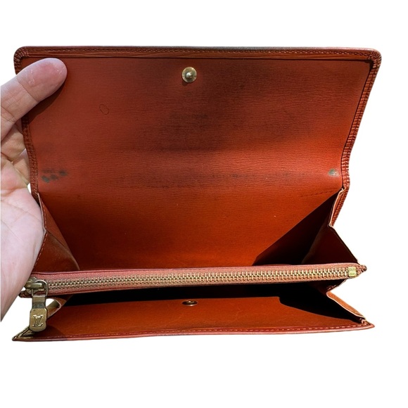 Louis Vuitton Epi Long Wallet Saddle Brown Vintage - Picture 5 of 12